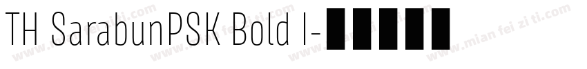 TH SarabunPSK Bold I字体转换